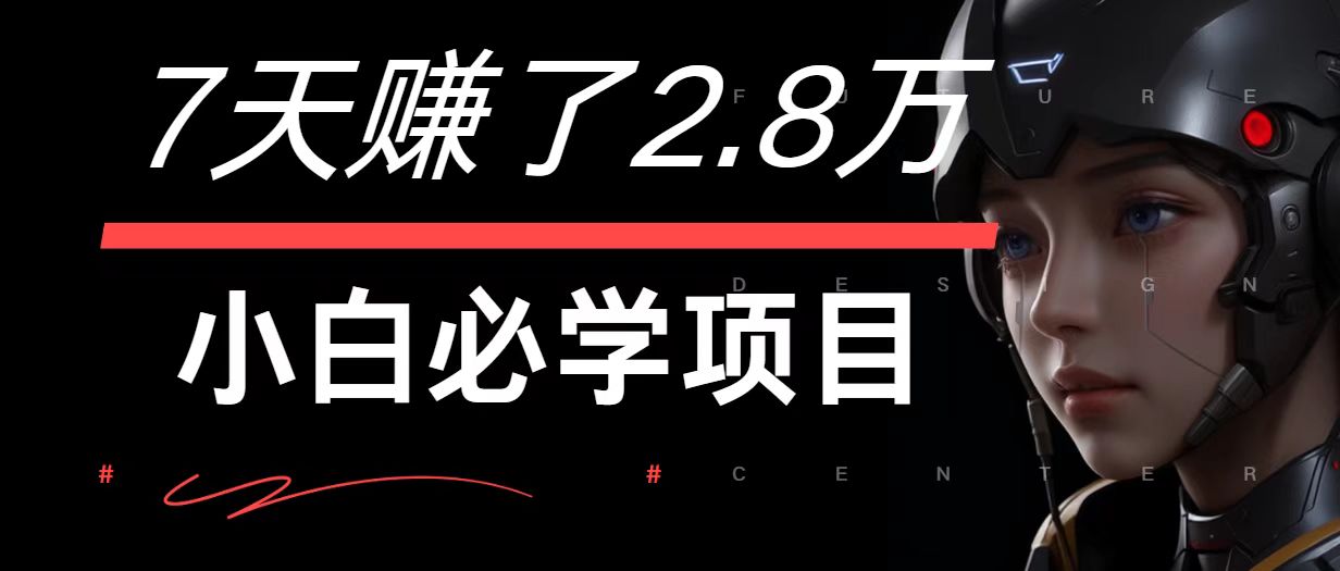 7天赚了2.8万！每单利润最少500+，轻松月入7万+小白有手就行-蜗牛学社