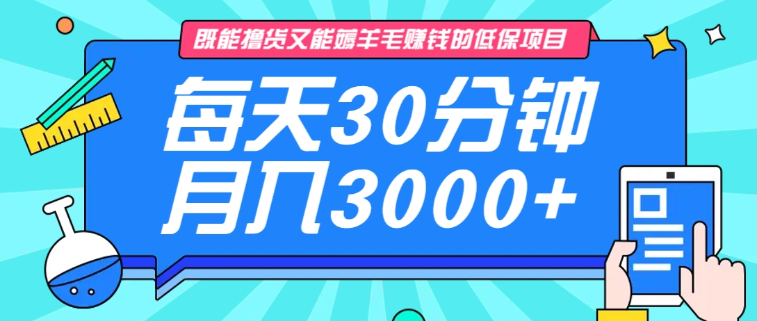 既能撸货又能赚钱的长期低保项目,每天30分钟,多号百分百稳定月入3000+!-蜗牛学社