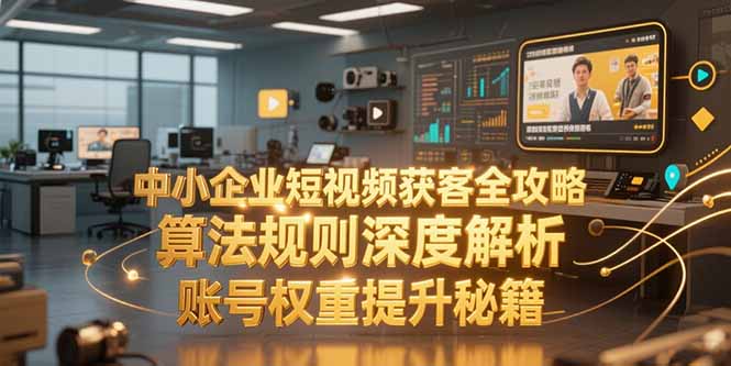 中小企业短视频获客全攻略,算法规则深度解析,账号权重提升秘籍-蜗牛学社