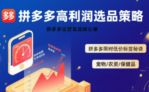 久号老师·拼多多选品暴利技术实战课-蜗牛学社