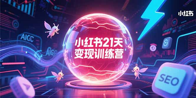 小红书21天变现训练营,AIGC工具高效应用,SEO优化核心技巧-蜗牛学社