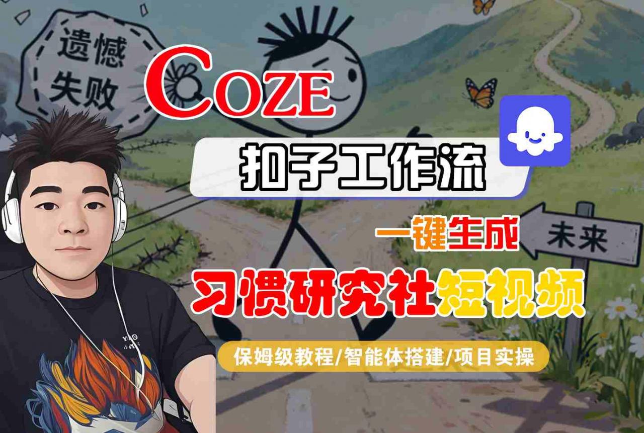 Coze扣子智能体工作流一键生成“习惯研究社“短视频,全流程保姆级教学-蜗牛学社