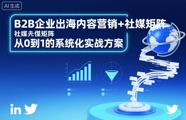 B2B企业出海内容营销+社媒矩阵,从0到1的系统化实战方案-蜗牛学社