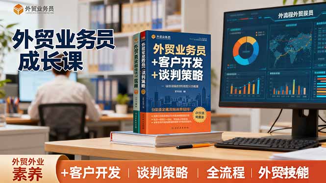 外贸业务员成长课:职业素养+客户开发+谈判策略、掌握全流程外贸技能-蜗牛学社