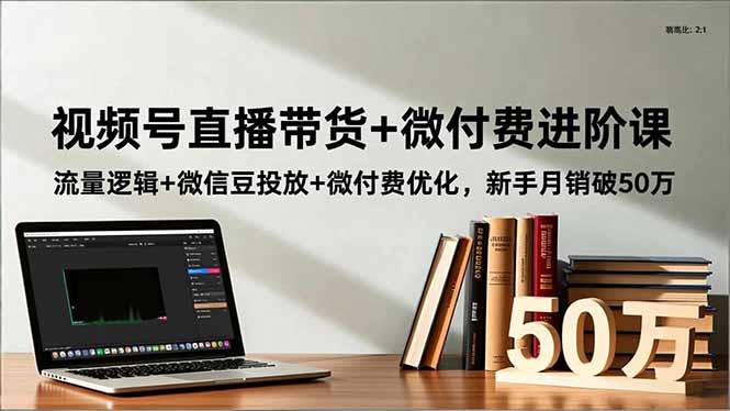 视频号直播带货+微付费进阶课：流量逻辑+微信豆投放+微付费优化，新手月销破50万-蜗牛学社