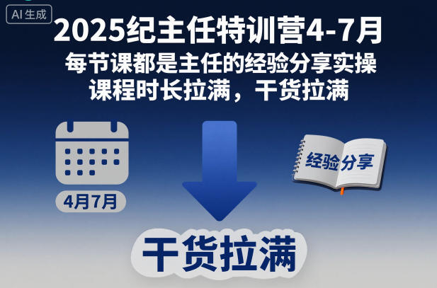 2025纪主任特训营4-7月,每节课都是主任的经验分享实操,课程时长拉满,干货拉满-蜗牛学社