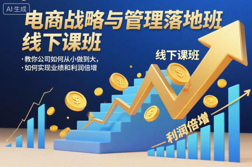 电商战略与管理落地班线下课,教你公司如何从小做到大,如何实现业绩和利润倍增【录音】-蜗牛学社