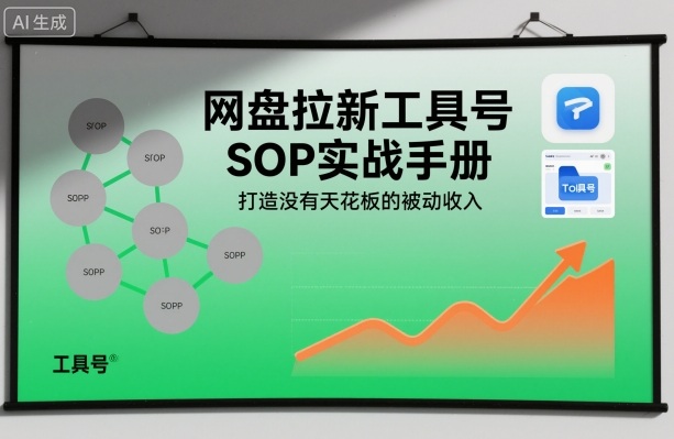 网盘拉新工具号SOP实战手册，打造没有天花板的被动收入-蜗牛学社