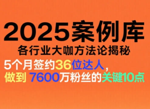 2025案例库,收录各行业大咖的方法论,各行业大咖方法论揭秘-蜗牛学社