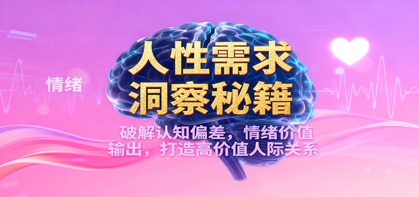 人性需求洞察秘籍，破解认知偏差，情绪价值输出，打造高价值人际关系-蜗牛学社