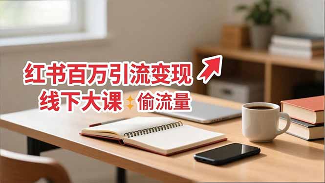 小红书百万引流变现-11月线下大课：分享从0到百万引流路径，手把手教偷流量、拿结果-蜗牛学社