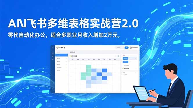 AI+飞书多维表格实战营2.0:零代码自动化办公,适合多职业月收入增加2万元-蜗牛学社
