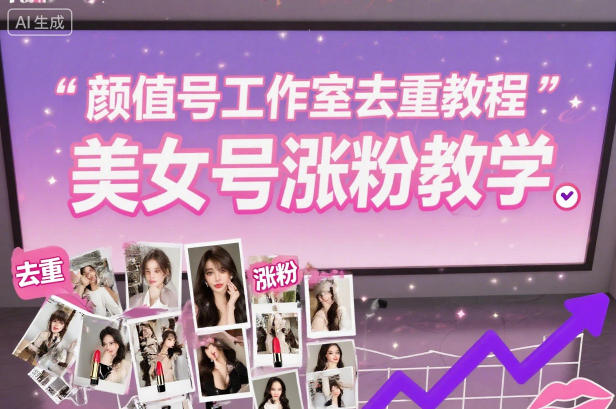 颜值号工作室去重教程，美女号涨粉教学-蜗牛学社