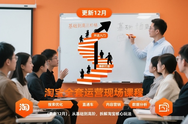 淘宝全套运营现场课程(更新12月),从基础到高阶,拆解淘宝核心玩法-蜗牛学社