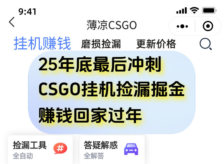 用CSGO游戏挂机捡漏掘金赚钱掘金,一部手机轻松日入500+-蜗牛学社