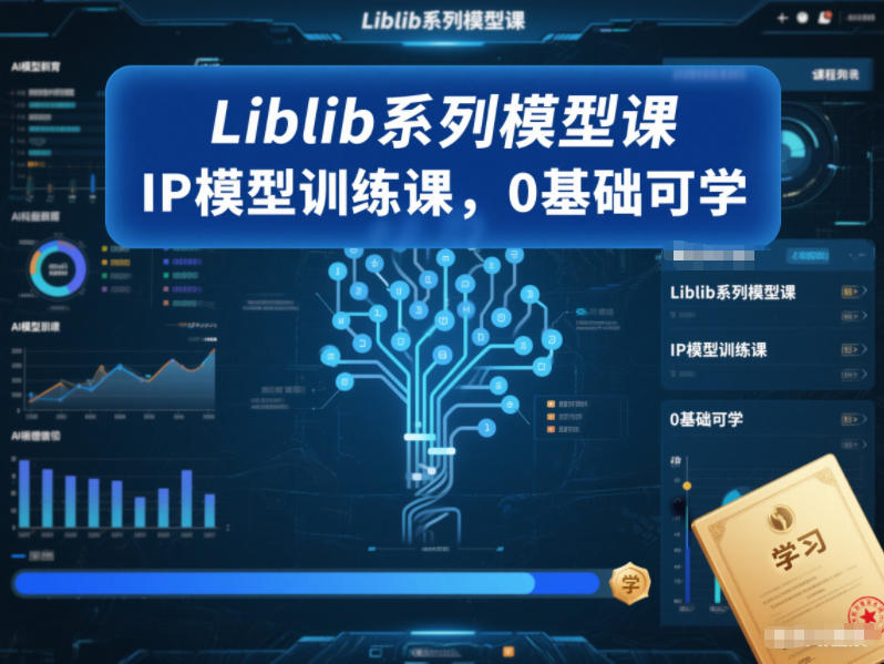 Liblib系列模型课，IP模型训练课，0基础可学-蜗牛学社