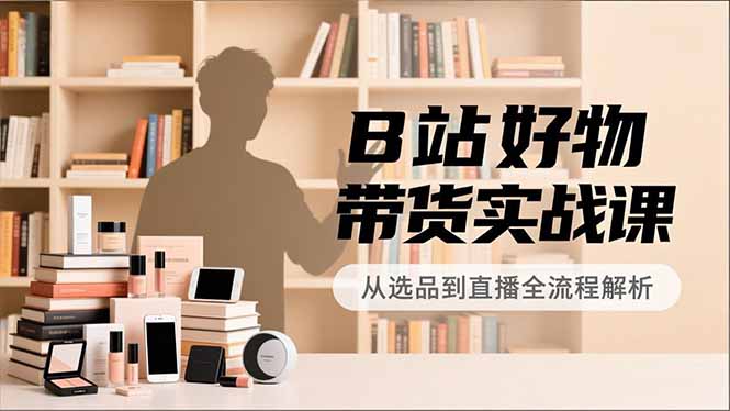 B站好物带货实战课，账号定位、选品拍摄、运营变现，全流程教学，实现UP主月入过万-蜗牛学社