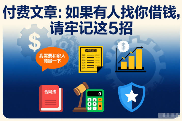 付费文章：如果有人找你借钱，请牢记这5招-蜗牛学社