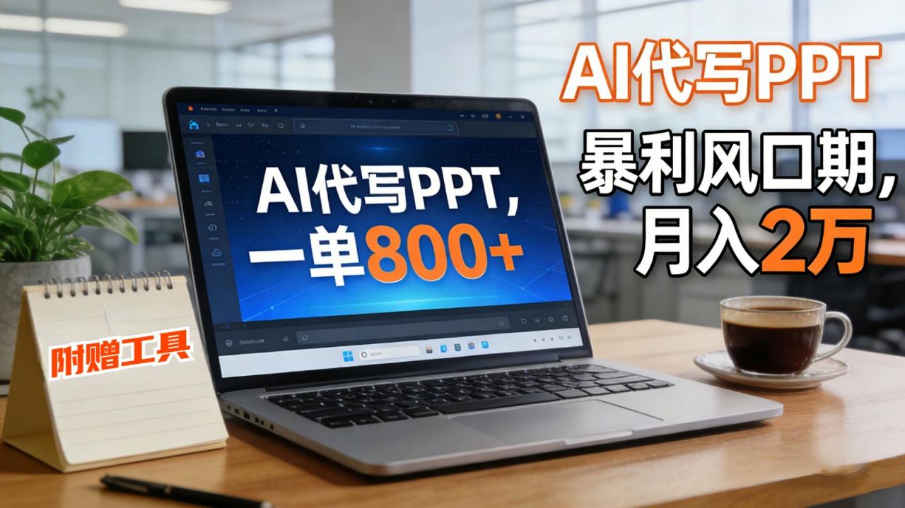 AI 代写做 PPT！一单狂赚 800+，风口期月入 2 万(工具 + 提示词直接送)-蜗牛学社