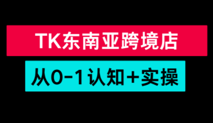 TikTok东南亚跨境从0-1认知实操课-蜗牛学社