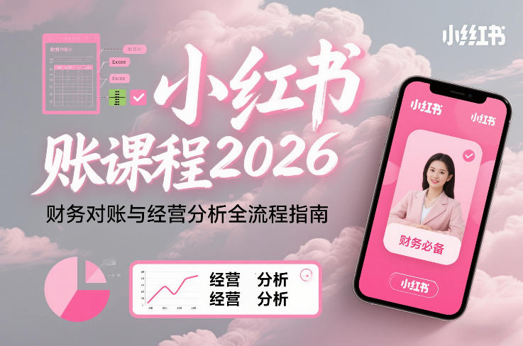 小红书对账课程2026,财务对账与经营分析全流程指南-蜗牛学社