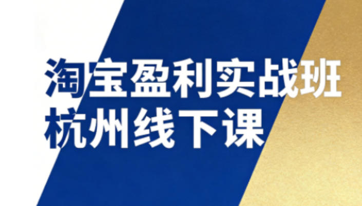 淘宝盈利实战班杭州线下课12月26-28日（音频+字幕），帮你掌握SOP流程+12门核心技术-蜗牛学社