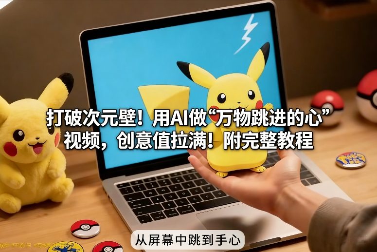 打破次元壁！用AI做【万物跳进手心】视频，创意值拉满！附完整教程-蜗牛学社