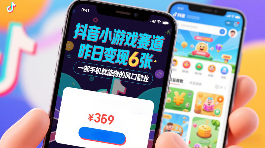 抖音小游戏赛道，昨日变现600+，零基础一部手机就能做的风口副业【揭秘】-蜗牛学社