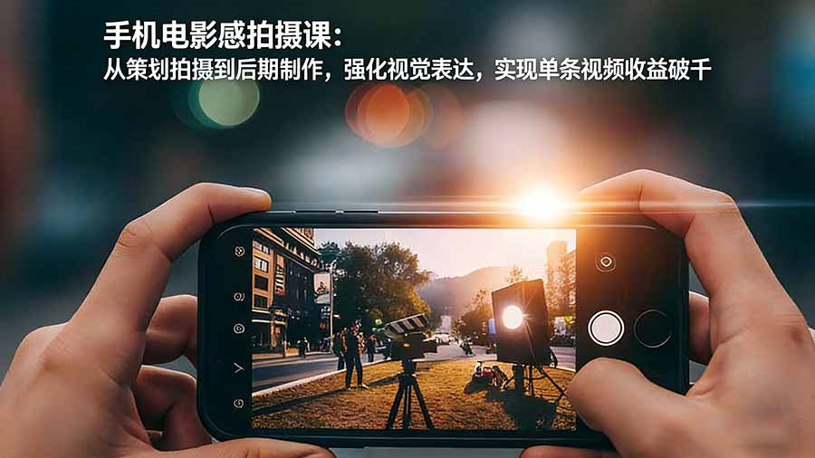 手机电影感拍摄课：从策划拍摄到后期制作，强化视觉表达，实现单条视频收益破千-蜗牛学社