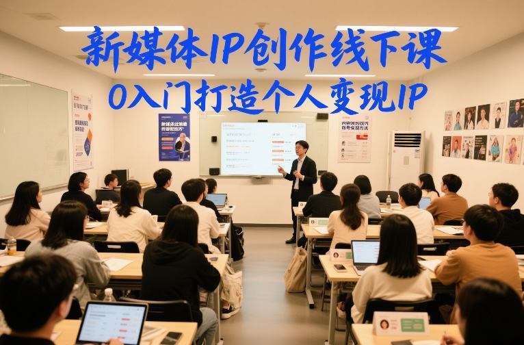 新媒体IP创作线下课，0入门打造个人变现IP-蜗牛学社