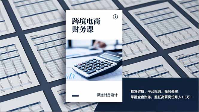 跨境电商财务课，核算逻辑、平台规则、账务处理，掌握全盘账务，胜任高薪岗位月入1.5万+-蜗牛学社