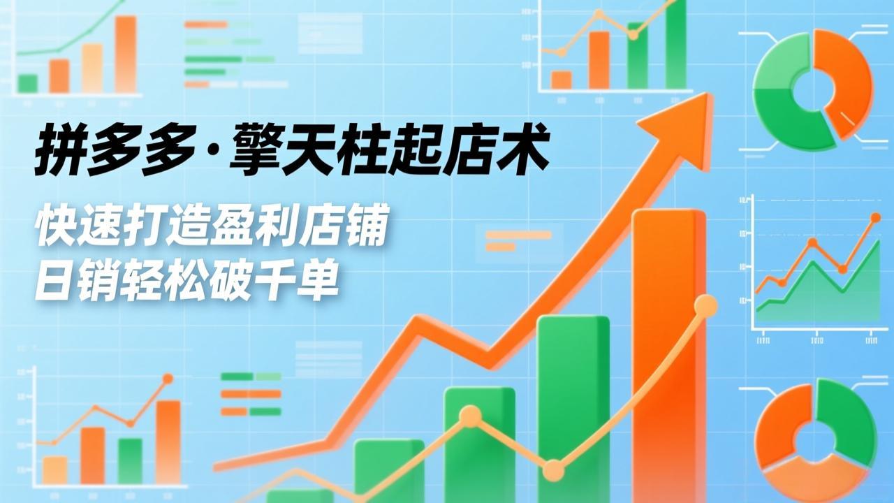 拼多多·擎天柱起店术，爆流布局、利润起飞、不断流，快速打造盈利店铺，日销轻松破千单-蜗牛学社