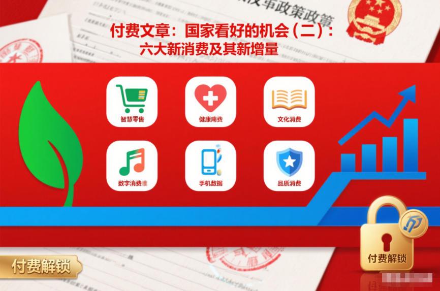 付费文章：国家看好的机会(二)：六大新消费及其新增量-蜗牛学社
