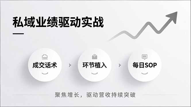 私域业绩驱动实战，成交话术、环节植入、每日SOP，聚焦增长，驱动营收持续突破-蜗牛学社