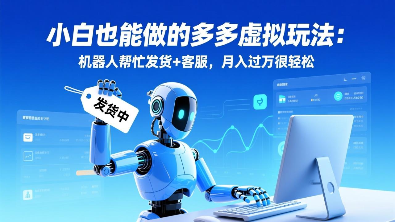 小白也能做的多多虚拟玩法：机器人帮忙发货+客服，月入过万很轻松-蜗牛学社