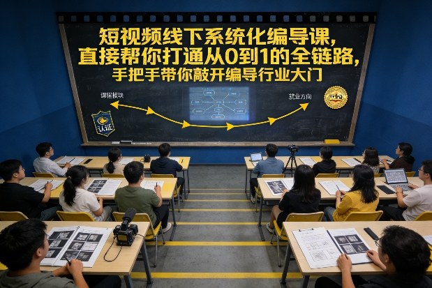 短视频线下系统化编导课，直接帮你打通从0到1的全链路，手把手带你敲开编导行业大门-蜗牛学社