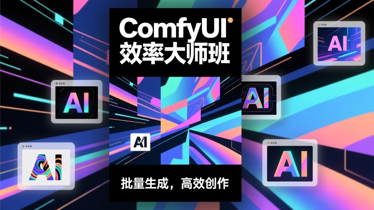 ComfyUI效率大师班：工作流搭建，批量生成，将个人AI出图效率提升5-10倍，月接单收入1-3万-蜗牛学社