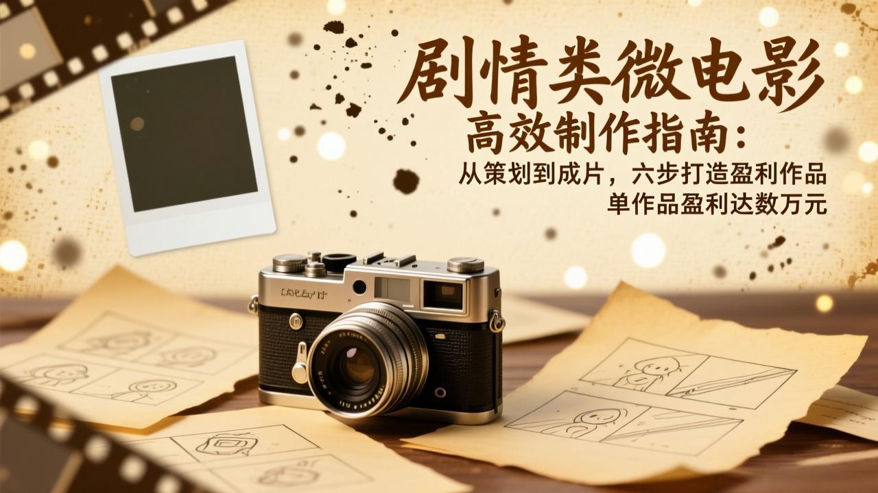 剧情类微电影高效制作指南：从策划到成片，六步打造盈利作品，单作品盈利达数万元-蜗牛学社