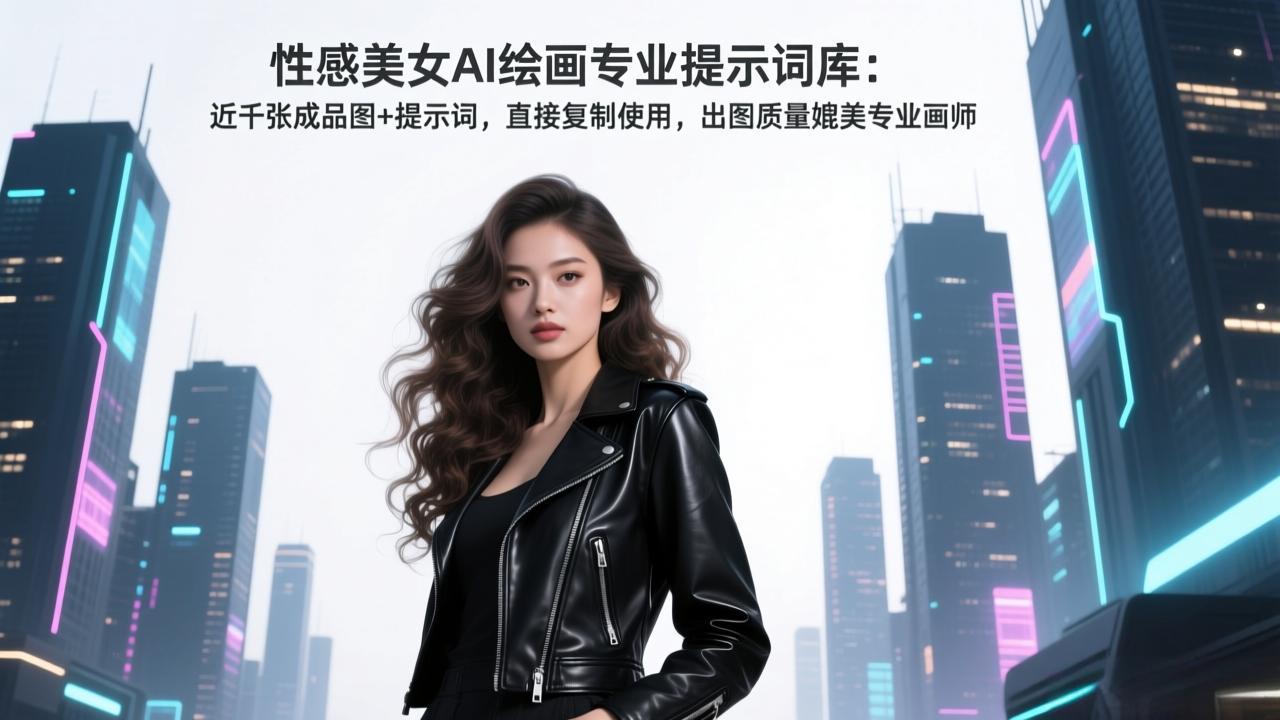 性感美女AI绘画专业提示词库：近千张成品图+提示词，直接复制使用，出图质量媲美专业画师-蜗牛学社