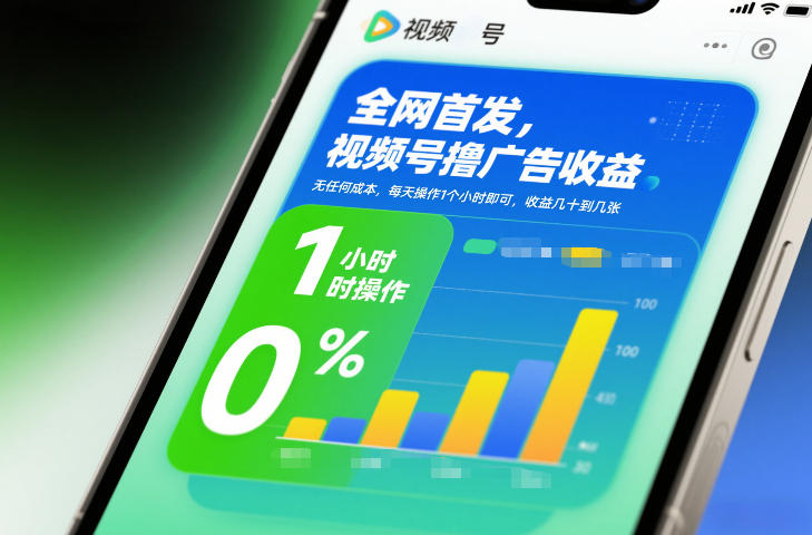 全网首发,视频号撸广告收益,无任何成本,每天操作1个小时即可,收益几十到几张-蜗牛学社