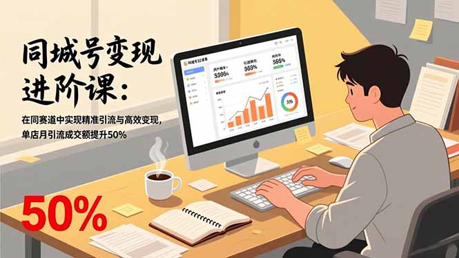 同城号变现进阶课：在同城赛道中实现精准引流与高效变现，单店月引流成交额提升50%-蜗牛学社