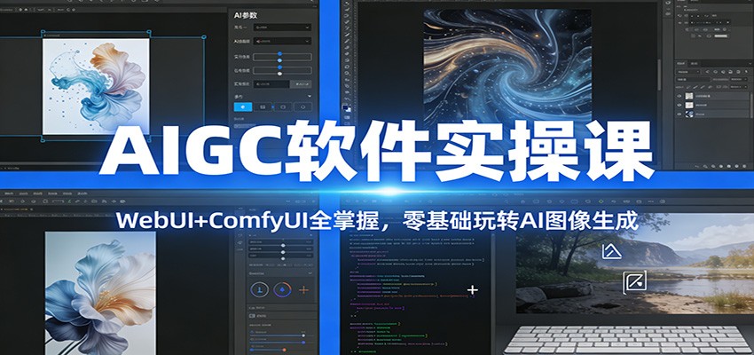 AIGC软件实操课：WebUI+ComfyUI全掌握，零基础玩转AI图像生成-蜗牛学社