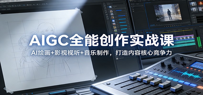 AIGC全能创作实战课：AI绘画+影视视听+音乐制作，打造内容核心竞争力-蜗牛学社