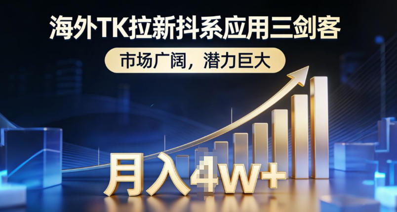 海外TK拉新抖系应用三剑客，市场广阔，潜力巨大，月入1w+-蜗牛学社
