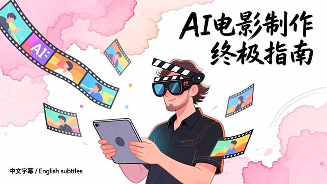 AI电影制作终极指南：从创意到成片，系统掌握智能影视全流程实战课(中英字幕-蜗牛学社