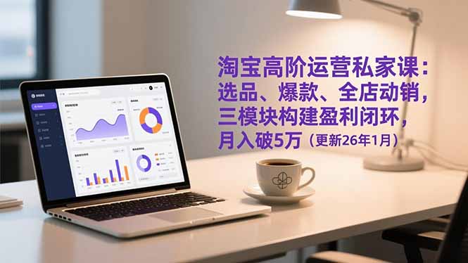 淘宝高阶运营私家课：选品、爆款、全店动销，三模块构建盈利闭环，月入破5万(更新26年1月-蜗牛学社