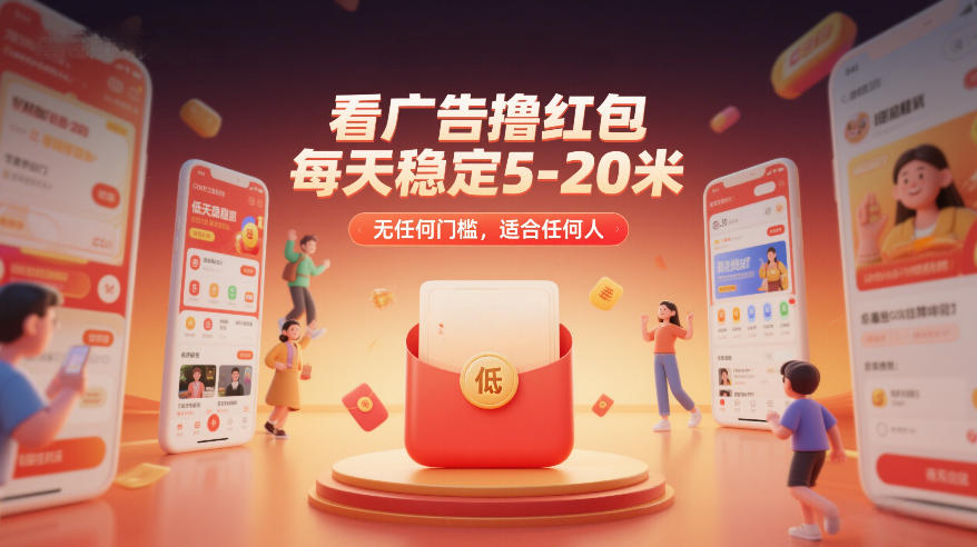 看广告撸红包，每天稳定5-20米，无任何门槛，适合任何人-蜗牛学社