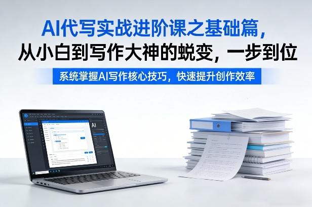 AI代写实战进阶课之基础篇，从小白到写作大神的蜕变，一步到位【揭秘】-蜗牛学社