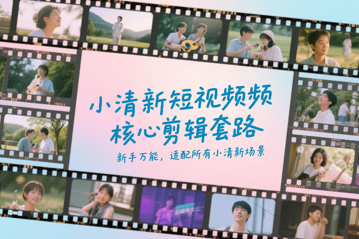 小清新短视频核心剪辑套路,新手万能,适配所有小清新场景-蜗牛学社