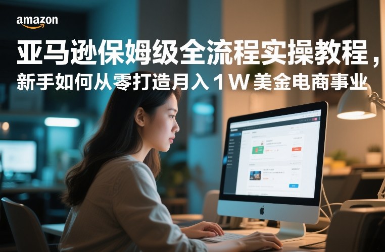 亚马逊保姆级全流程实操教程，新手如何从零打造月入1W美金电商事业-蜗牛学社
